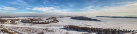 Kama and Toima rivers near the city Yelabugaの写真素材