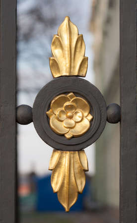 fragment of a decorative fence close up