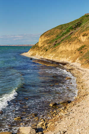High shore on a sunny windy day