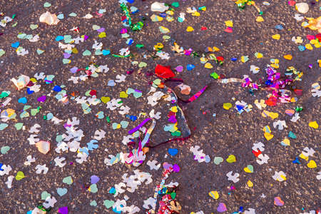 abstract background from confetti on your wedding dayの写真素材