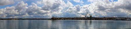 panorama of the bay and sky in Sevastopolの写真素材