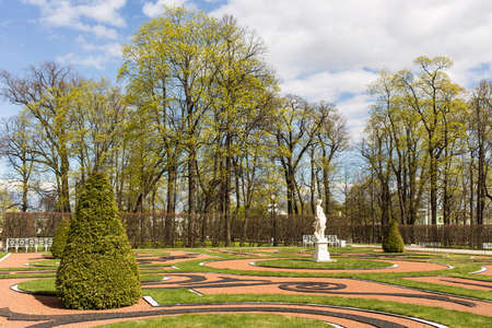 Saint-Petersburg, Russia - April 30, 2014: Catherine Park landscape in springのeditorial素材