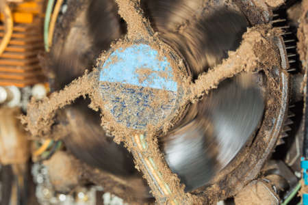 dust on the processor fan close upの写真素材