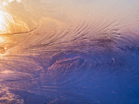 abstract frosty texture on a sunny dayの写真素材