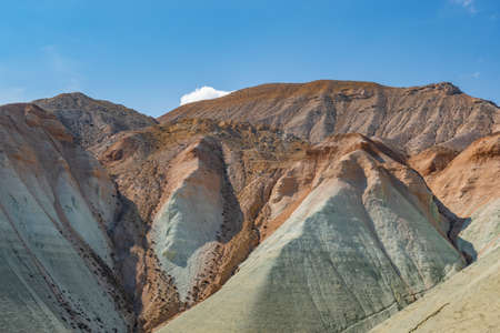Colorful Hills in Ankara, Turkey (NallÄ±han Renkli Tepeler, GÃ¶kkuÅaÄÄ± Tepeleri, KÄ±z Tepesi)の写真素材