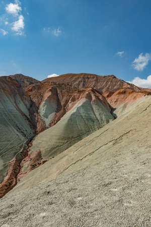 Colorful Hills in Ankara, Turkey (NallÄ±han Renkli Tepeler, GÃ¶kkuÅaÄÄ± Tepeleri, KÄ±z Tepesi)の写真素材