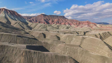 Colorful Hills in Ankara, Turkey (NallÄ±han Renkli Tepeler, GÃ¶kkuÅaÄÄ± Tepeleri, KÄ±z Tepesi)の写真素材