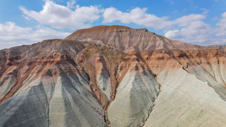 Colorful Hills in Ankara, Turkey (NallÄ±han Renkli Tepeler, GÃ¶kkuÅaÄÄ± Tepeleri, KÄ±z Tepesi)の写真素材