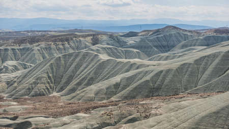 Colorful Hills in Ankara, Turkey (NallÄ±han Renkli Tepeler, GÃ¶kkuÅaÄÄ± Tepeleri, KÄ±z Tepesi)の写真素材