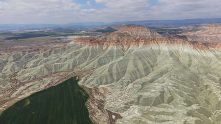 Colorful Hills in Ankara, Turkey (NallÄ±han Renkli Tepeler, GÃ¶kkuÅaÄÄ± Tepeleri, KÄ±z Tepesi)の写真素材