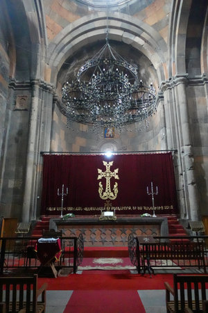 Inside Saghmosavank Monastery, Artashavan - Armeniaの写真素材