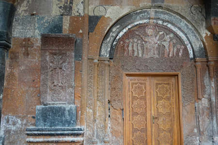 Inside Saghmosavank Monastery, Artashavan - Armeniaの写真素材