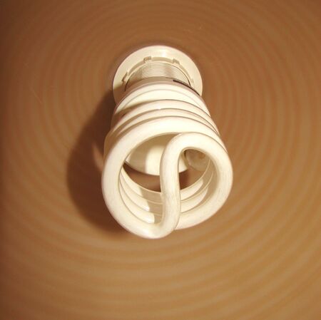 Plafond of a chandelier with a power saving up lamp