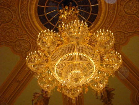 chandelier famous Bolshoi Theatre in Moscowのeditorial素材
