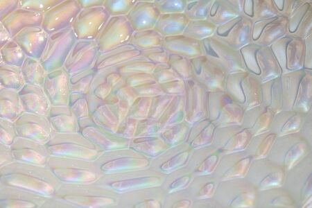 The textured surface is convex glass vaseの写真素材