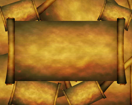 Old paper scrollの写真素材