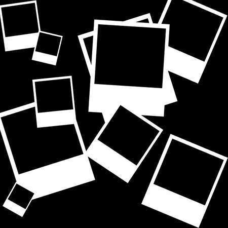 Collection of polaroidsの写真素材