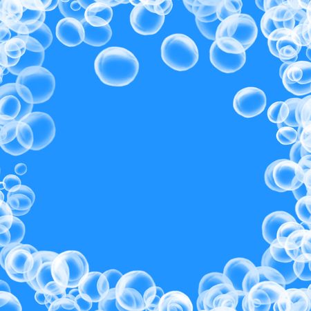 Frame formed by bubbles 
