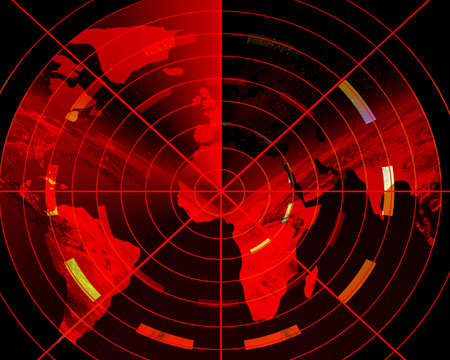 Red radarの写真素材