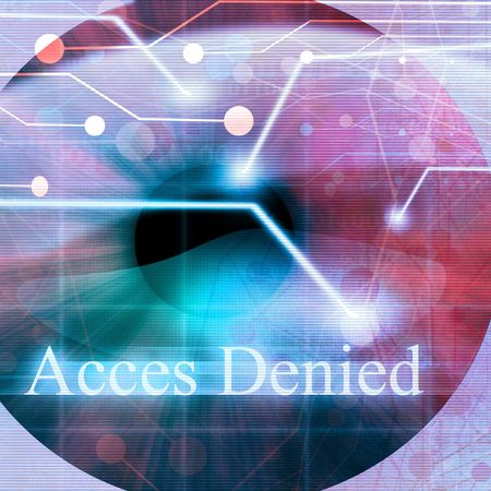 Access denied after eye scanの写真素材