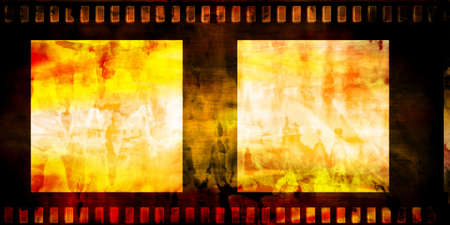 Old negative film stripの写真素材