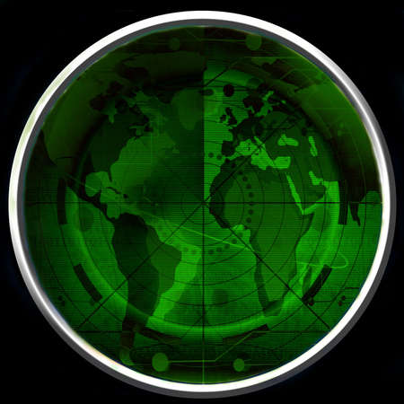 Green radar screenの写真素材