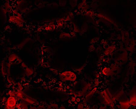 Red blood cells flowing through veins