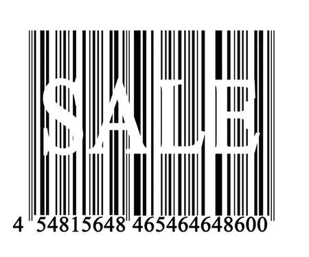 Barcode on solid white backgroundの写真素材