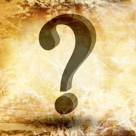 3d question mark on paper backgroundの写真素材