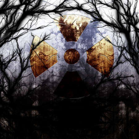 Radioactive signの写真素材