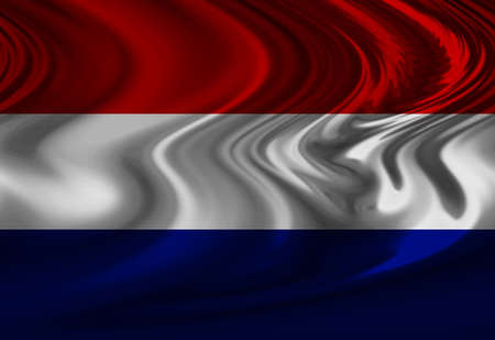 Dutch flag waving in the windの写真素材