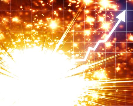 Arrow graph going upの写真素材