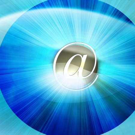 Human eye with email symbolの写真素材