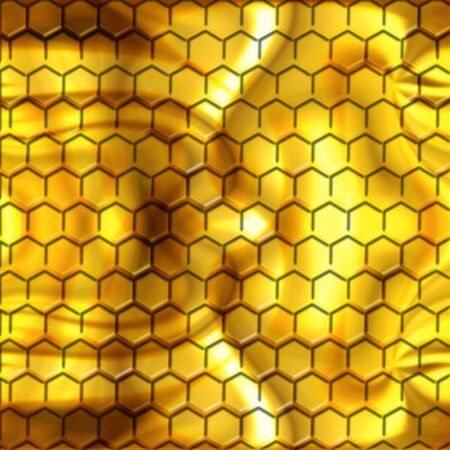 Inside the beehive, a pattern of cellsの写真素材