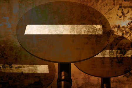 Vintage warning signs with some stainsの写真素材