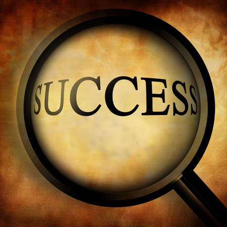 Success close up on an old backgroundの写真素材