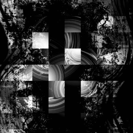 Black and white grunge backdrop with some scratches and shadesの写真素材