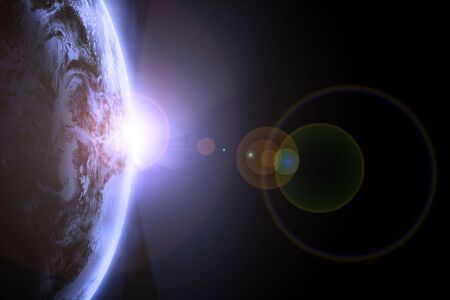 Earth view from outer space