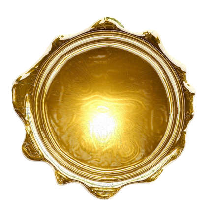 gold medal on a solid white backgroundの写真素材