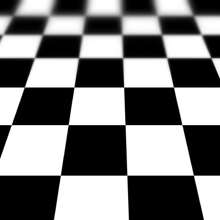 chequered floor in black and white