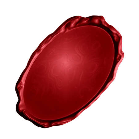 Blank wax seal on a white backgroundの写真素材