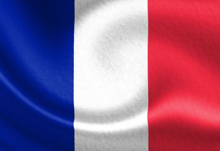 French flag waving in the windの写真素材