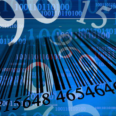 Barcode fading into the distanceの写真素材