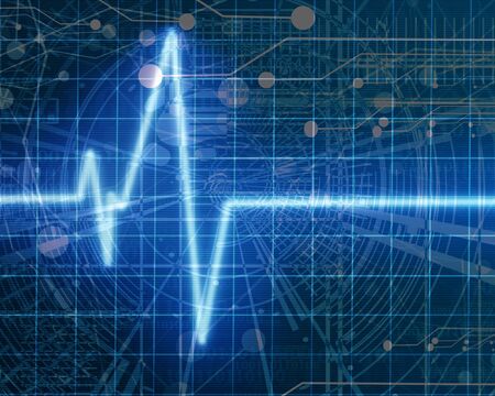  beat on clinic monitorの写真素材