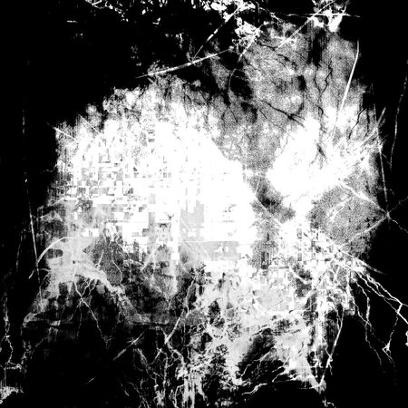 abstract black and white background with some damageの写真素材