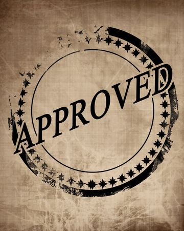 Old paper texture with some stains and approvedの写真素材