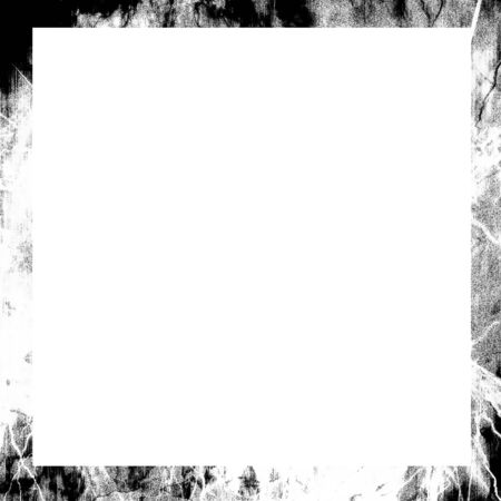 grunge black and white border with empty space for textの写真素材