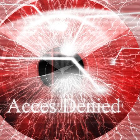 Access denied after eye scanの写真素材