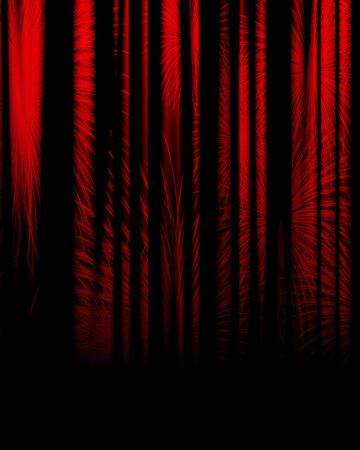 Movie or theater curtain with some damage on itの写真素材