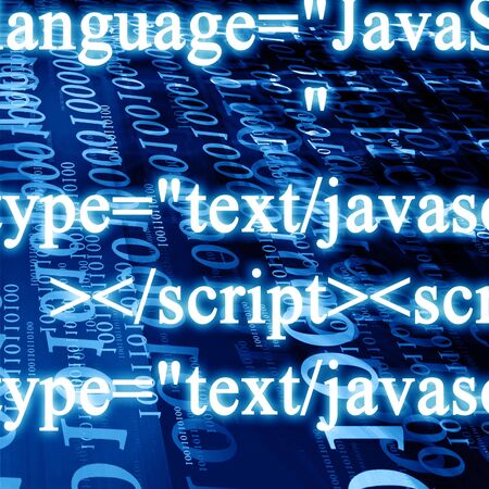 bits and bytes on a blue background